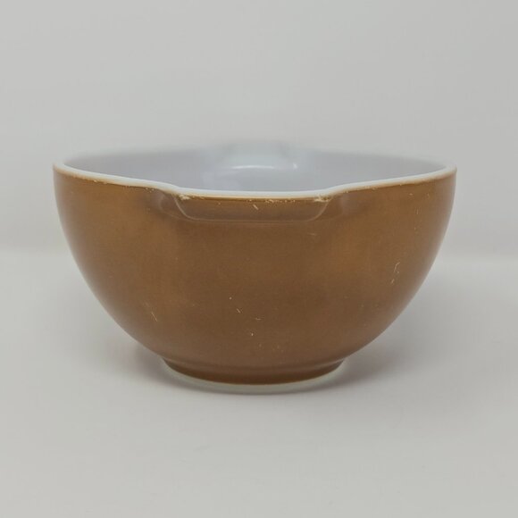 Vintage Pyrex 441 Cinderella Brown Town and Country Mixing Bowl 1.5 Pint - Picture 3 of 14